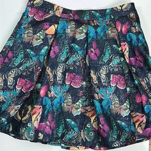 Women’s YUMI SIZE 8 10 metallic butterfly pleated skirt